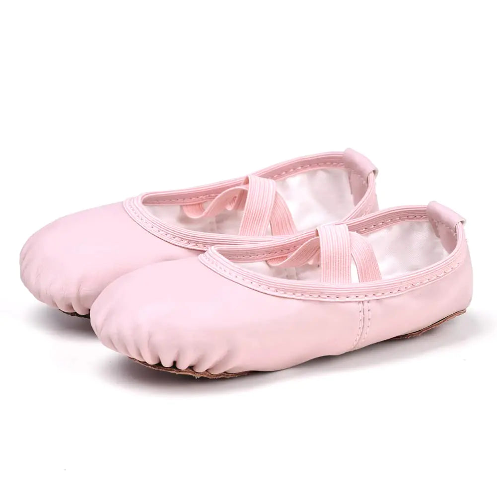 Zapatillas de ballet Stelle para niñas pequeñas, zapatillas de ballet de cuero suave para niños pequeños, niños pequeños y niños grandes, 9, color rosa 