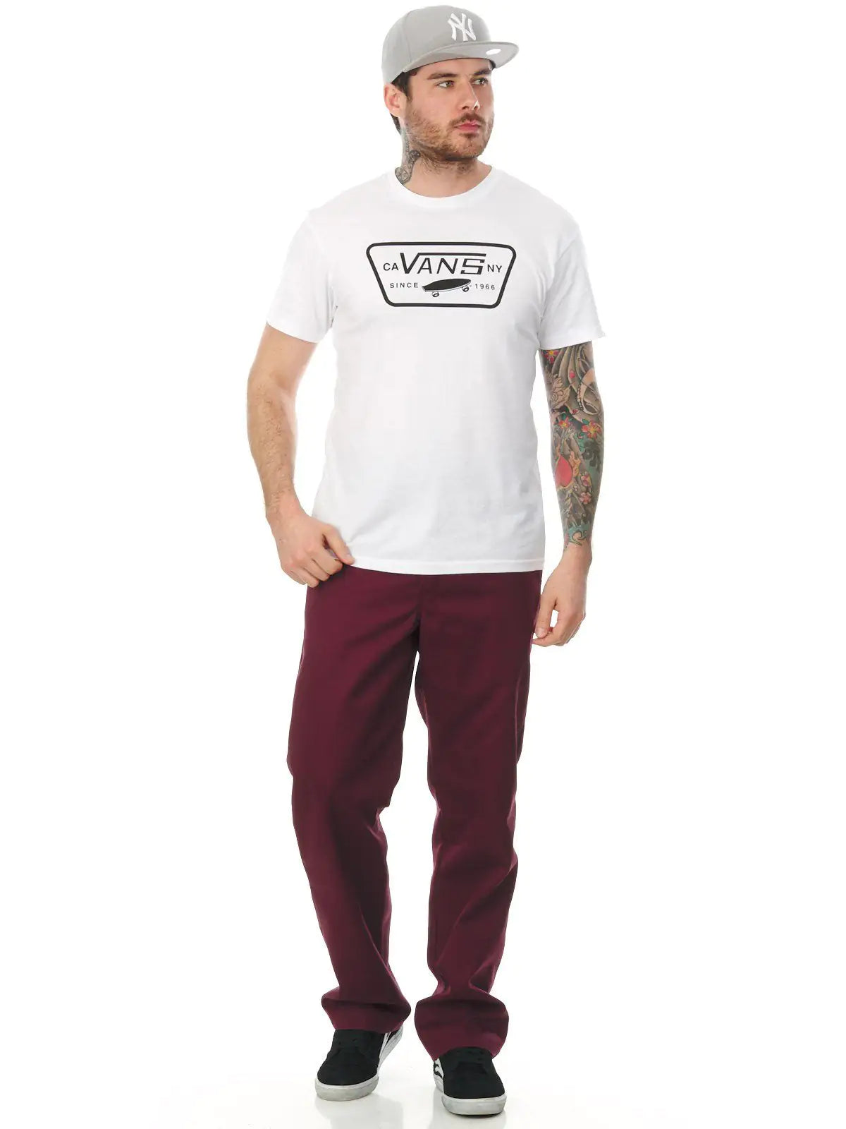 Dickies Men's Original 874 Work Pants 32W x 30L Maroon V1 - Vivareflex Online