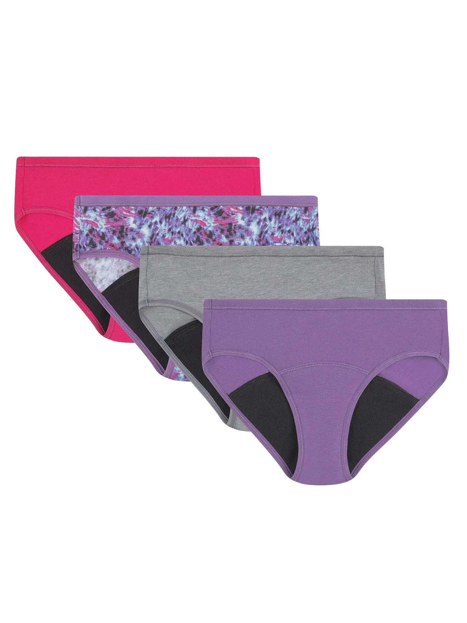 Hanes Girl's Comfort Series Period Underwear, 4-Pack Multi Vivareflex Online