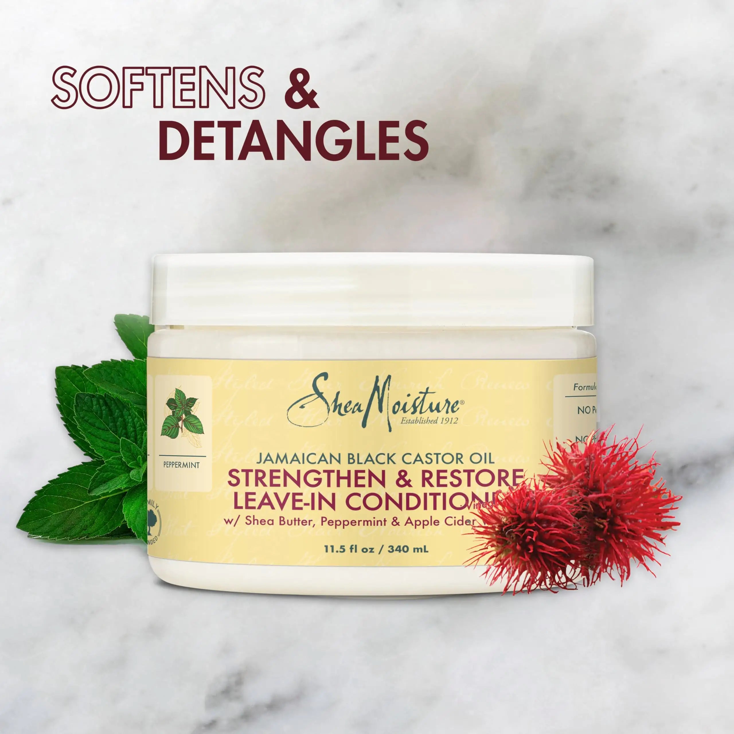 Après-shampoing sans rinçage à l'huile de ricin noire jamaïcaine SheaMoisture - 11,5 oz