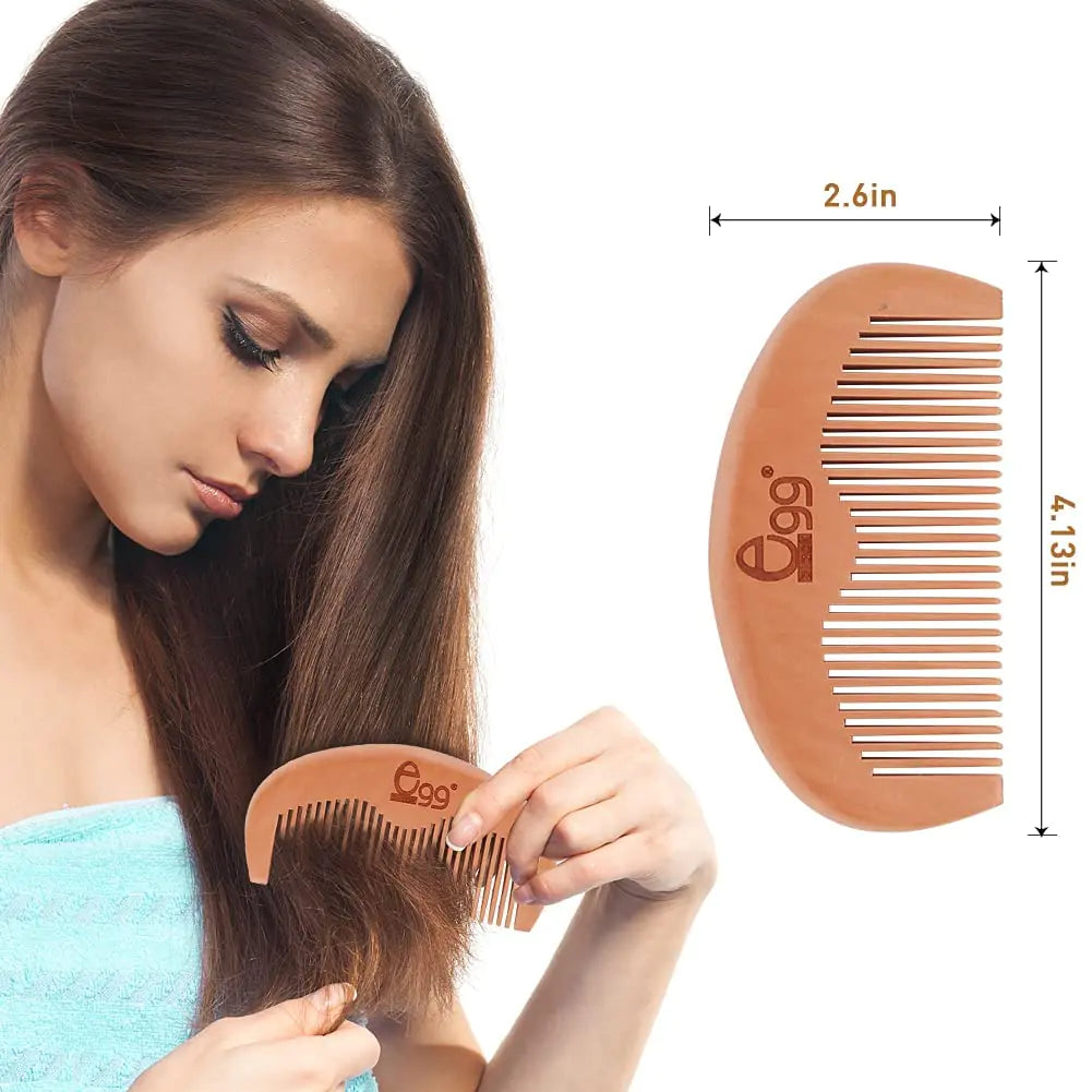 Brosse à cheveux démêlante BLACK EGG pour femmes et filles, brosse en nylon arc-en-ciel pour cheveux épais, fins et bouclés, comprend un peigne démêlant en bois et 3 élastiques à cheveux