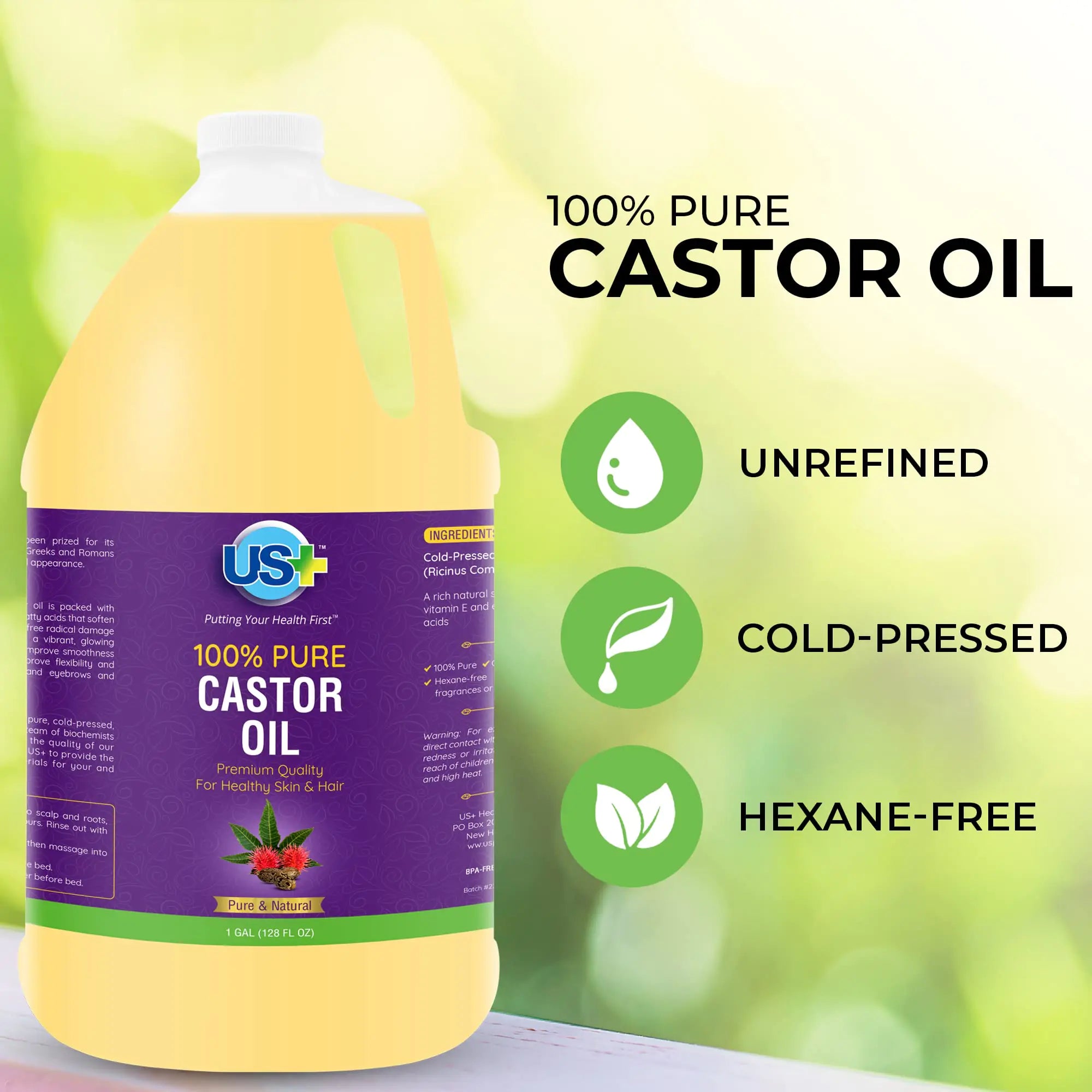 100% Pure Castor Oil - Cold-pressed_Vivareflex_Online