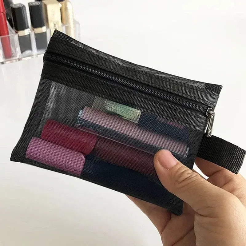 1PC Black Women Men Necessary Cosmetic Bag Transparent Travel Organizer Fashion Small Large Black Toiletry Bags Makeup Pouch Ultimate Bag Store
