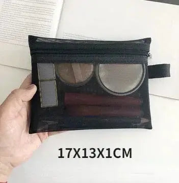 1PC Black Women Men Necessary Cosmetic Bag Transparent Travel Organizer Fashion Small Large Black Toiletry Bags Makeup Pouch Ultimate Bag Store