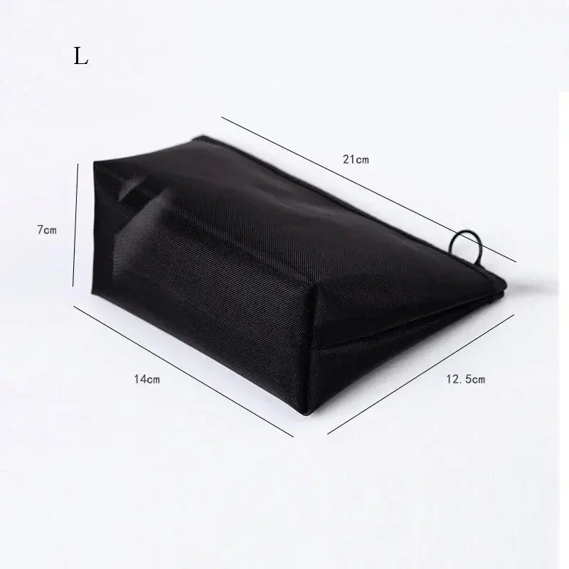 1PC Black Women Men Necessary Cosmetic Bag Transparent Travel Organizer Fashion Small Large Black Toiletry Bags Makeup Pouch Ultimate Bag Store
