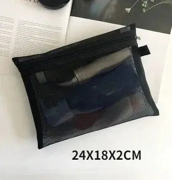 1PC Black Women Men Necessary Cosmetic Bag Transparent Travel Organizer Fashion Small Large Black Toiletry Bags Makeup Pouch Ultimate Bag Store