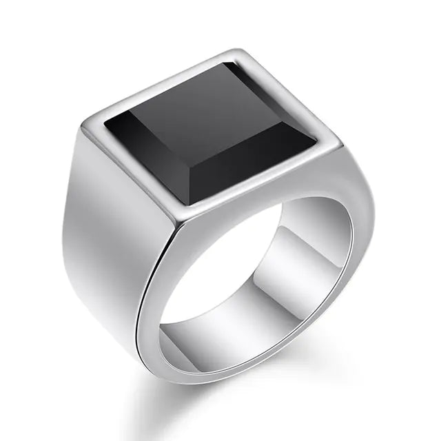 ZORCVENS Black Stone Rings for Men Vivareflex Online