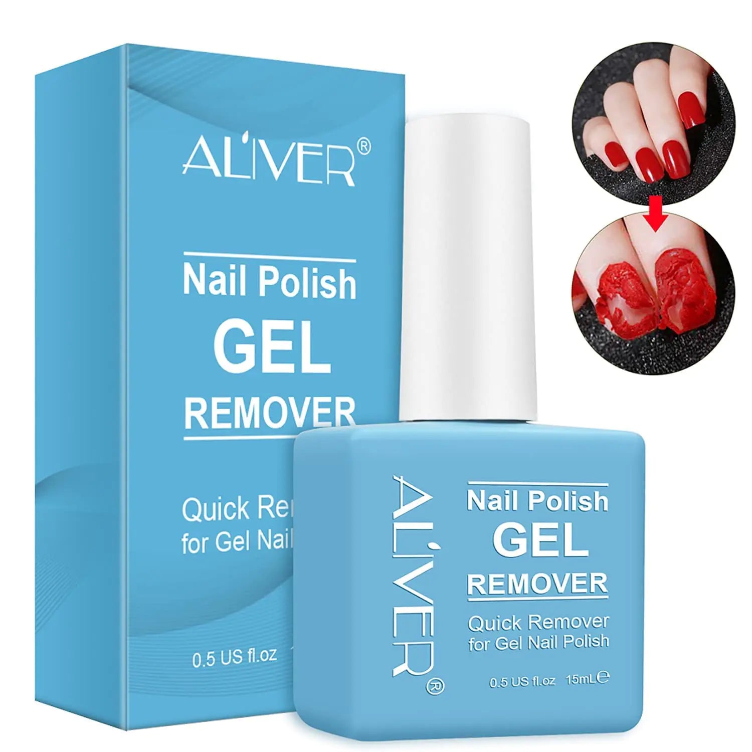 Dissolvant pour vernis à ongles en gel 1 pièce, dissolvant professionnel pour vernis à ongles, pas besoin de papier d'aluminium, dissolvant rapide et facile en 2 à 3 minutes, pas besoin de trempage ni d'emballage - 15 ml 0,5 fl oz (lot de 1)