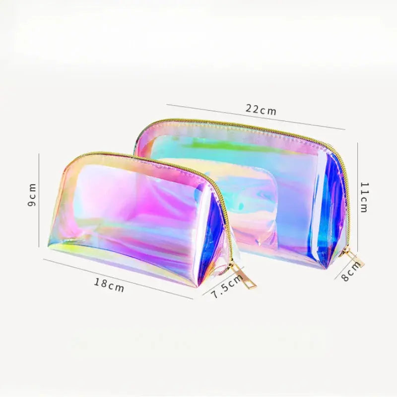 1pcs Korean Laser TPU Cute Makeup Bag Travel Cosmetic Organizer Transparent Waterproof Wash Bag Change Lipstick Storage Bag Ultimate Bag Store