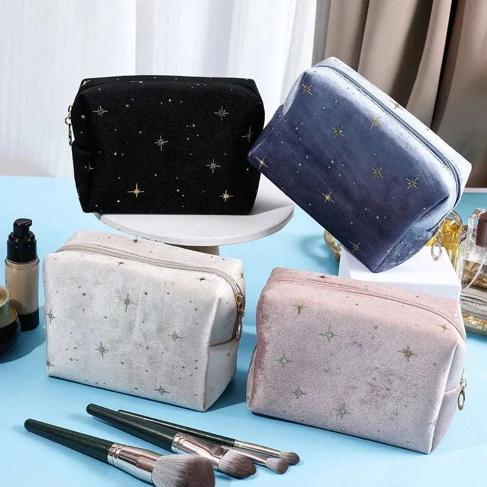 1pcs Velvet Makeup Bag Women Cosmetic Bag Travel Cosmetic Organizer Zipper Coin Purse Mini Cute Purse Key Lipstick Storage Bag Ultimate Bag Store