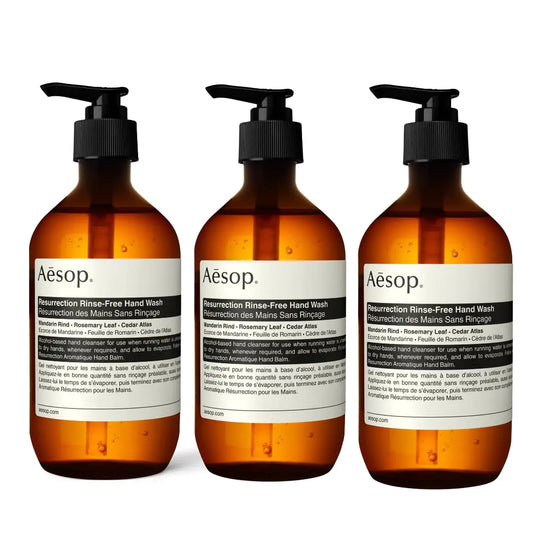 Aesop Resurrection Aromatique Hand Wash | Gentle Cleanser with Orange, Rosemary and Lavender Oils | 16.9 oz, Pack of 3 16.9 Fl Oz (Pack of 3)