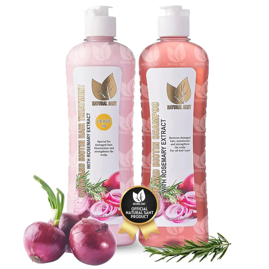 Onion Biotin & Rosemary Shampoo & Treatment - Stronger, Thicker, and Longer Hair - Vivareflex Online