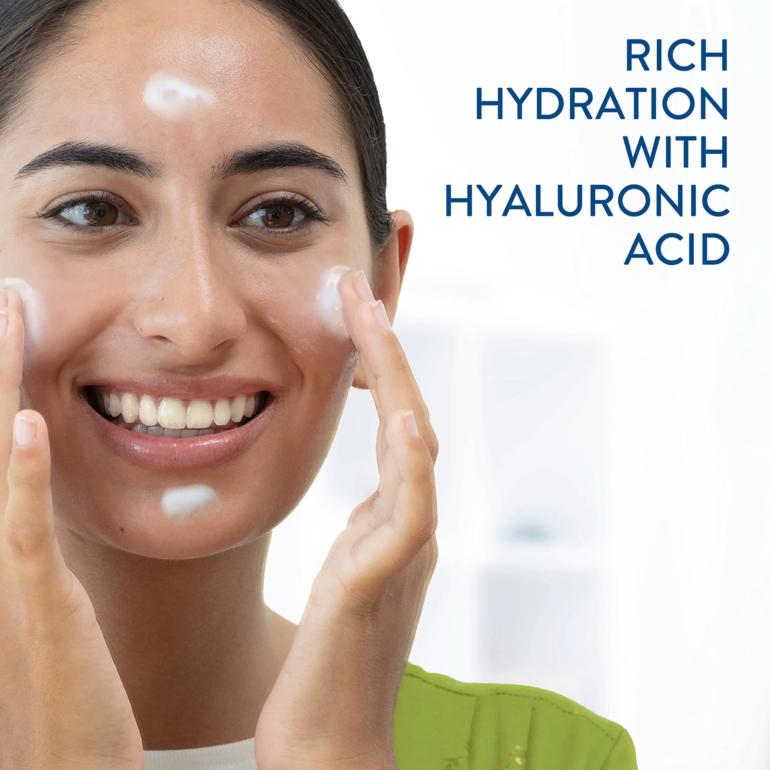 Crème de nuit hydratante riche pour le visage Cetaphil, avec acide hyaluronique, 1,7 oz, crème hydratante pour peaux sèches à très sèches, sans parfum ajouté, (l'emballage peut varier) Crème hydratante riche