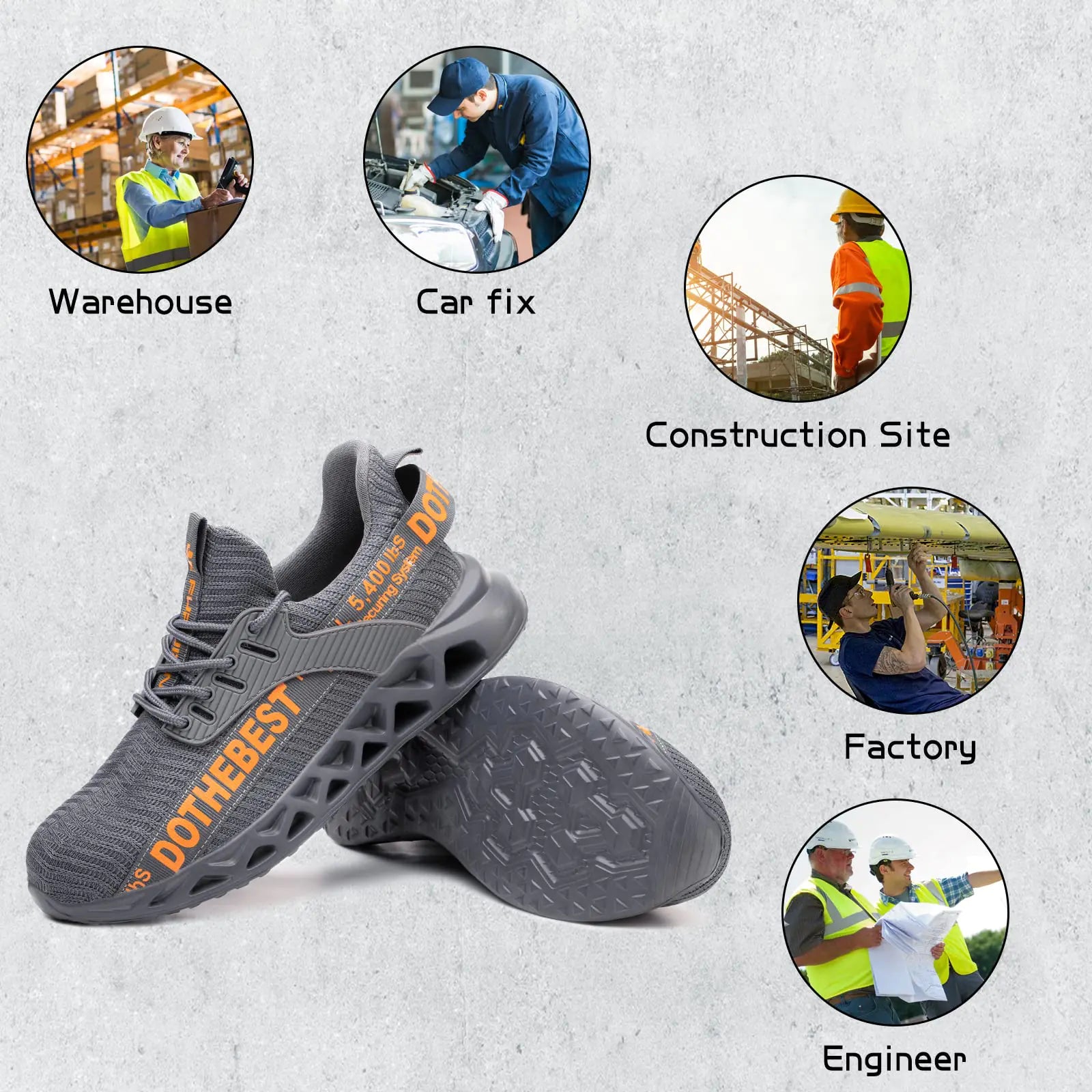 Furuian Steel Toe Sneakers – Lightweight Indestructible Safety Shoes for Men & Women - Vivareflex Online