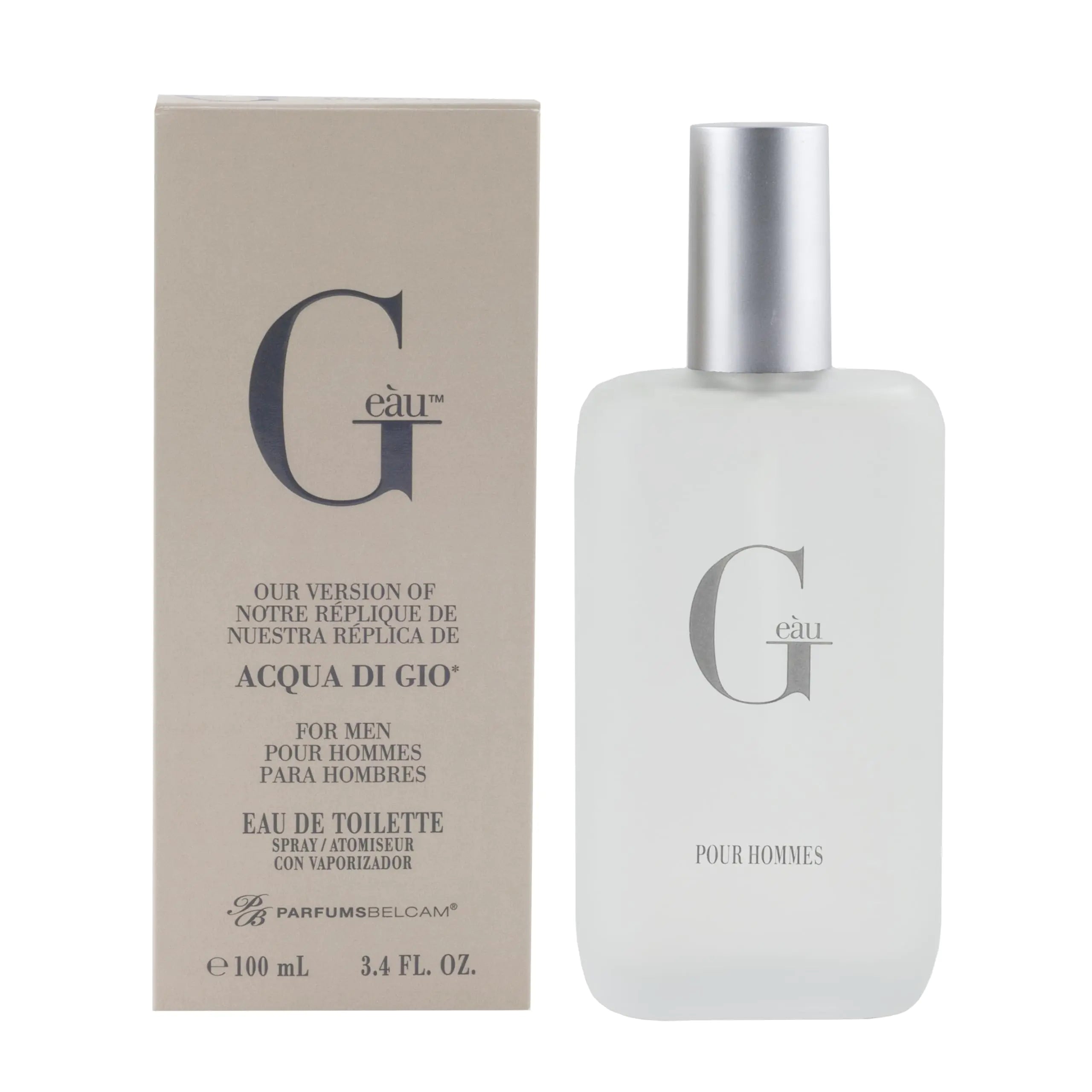 PB ParfumsBelcam G Eau de Toilette Spray, Our version of a Designer 3.4 Fl Oz. Wood 3.4 Fl Oz (Pack of 1)