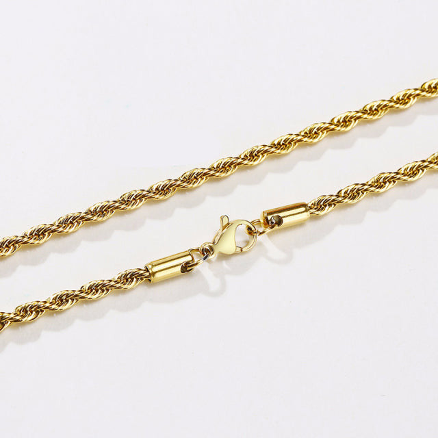 2mm to 5mm Long Stainless Rope Necklace_Vivareflex_Online