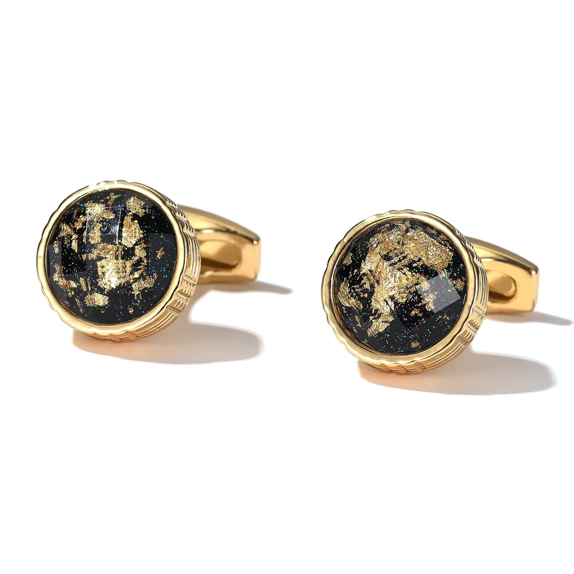 Gold Personalized Round Cufflinks For Men Vivareflex Online