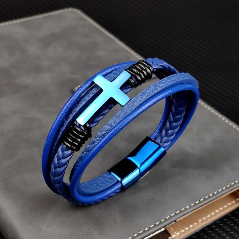 Modern Man Cross Charm Bracelet Vivareflex Online