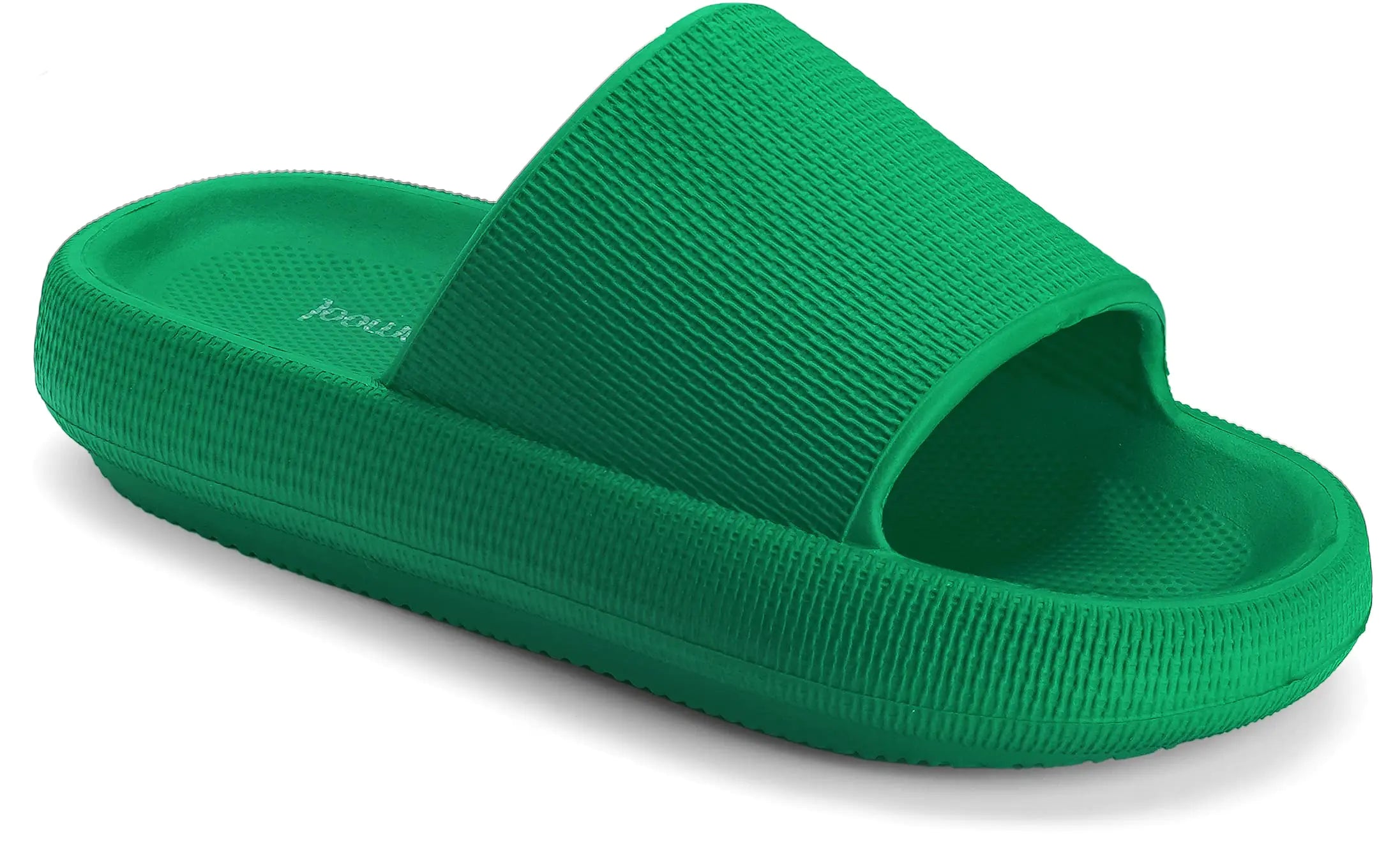 Sandalias de baño Joomra con almohada para mujer y hombre, antideslizantes, de secado rápido, con suela gruesa, para ducha, talla 10,5 a 11,5 para mujer y 9 a 10 para hombre, color verde 