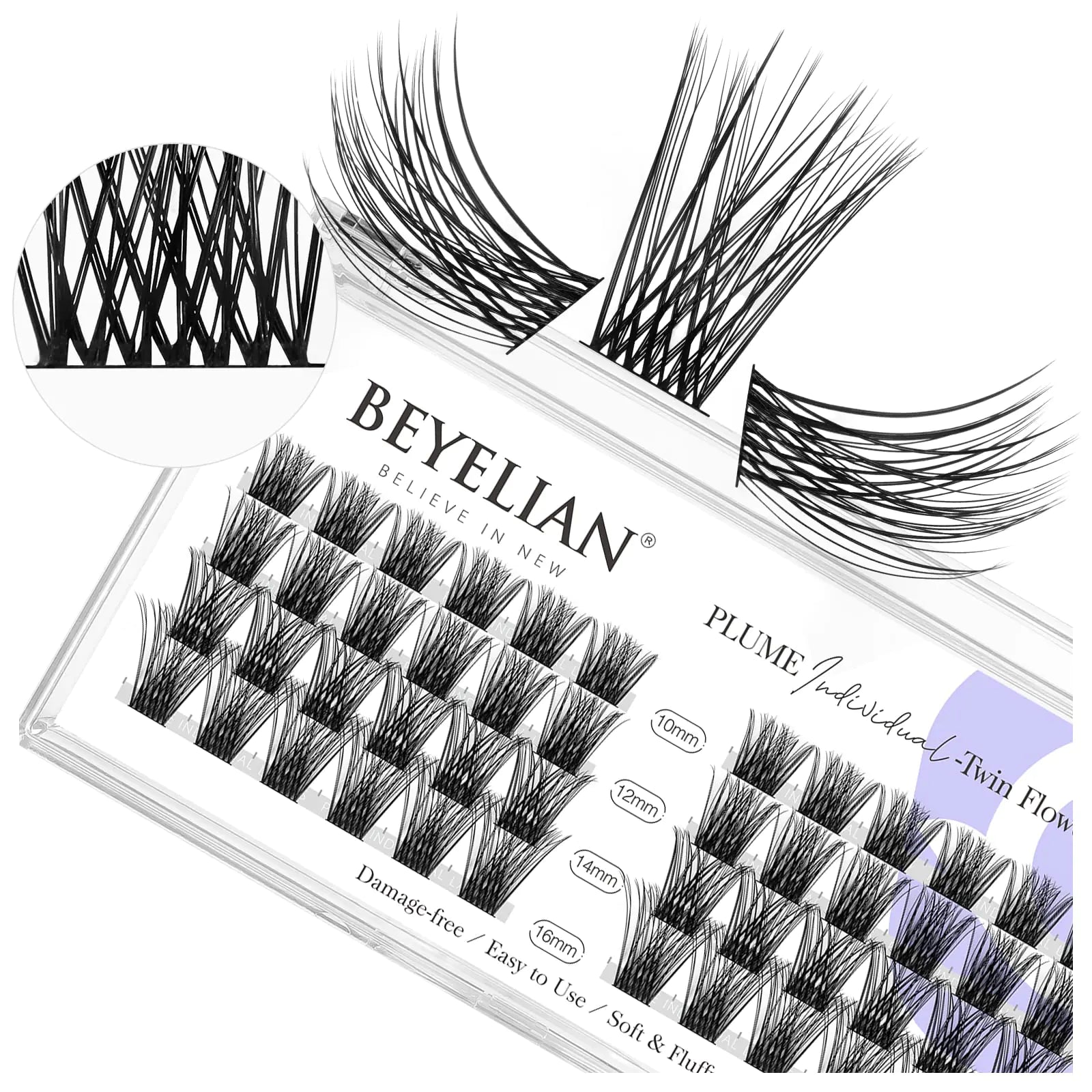 DIY Eyelash Extensions – Individual Cluster Lashes with Super Thin Black Band - Vivareflex Online