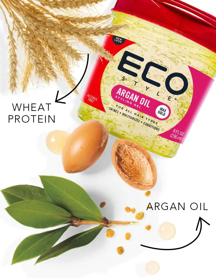 Eco Style Moroccan Argan Oil Styling Gel – Nourish, Repair, and Shine - Vivareflex Online