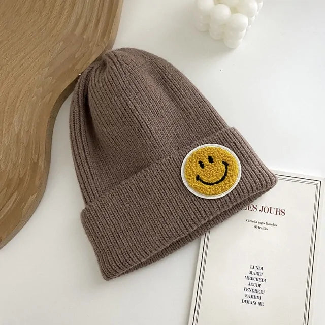 Smiley Face Warm Knitted Hat for Men And Women Vivareflex Online