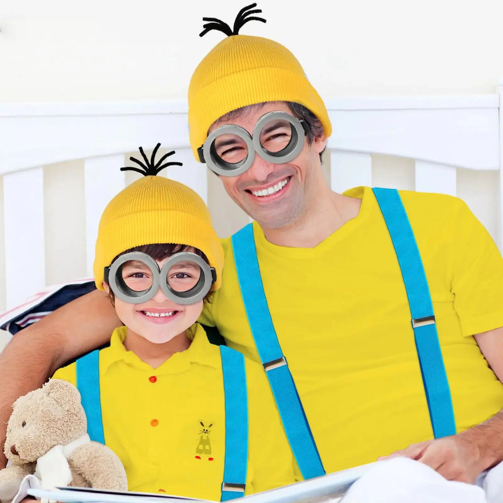 4 Pcs Halloween Costume Accessories Adults-Yellow Beanie hat_Vivareflex_Online