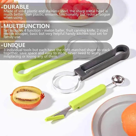 4 in 1 Fruit Carving Knife Cutter | Stainless Steel_Vivareflex_Online