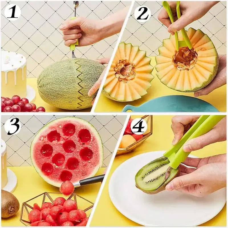 4 in 1 Fruit Carving Knife Cutter | Stainless Steel with Food Grade_Vivareflex_Online