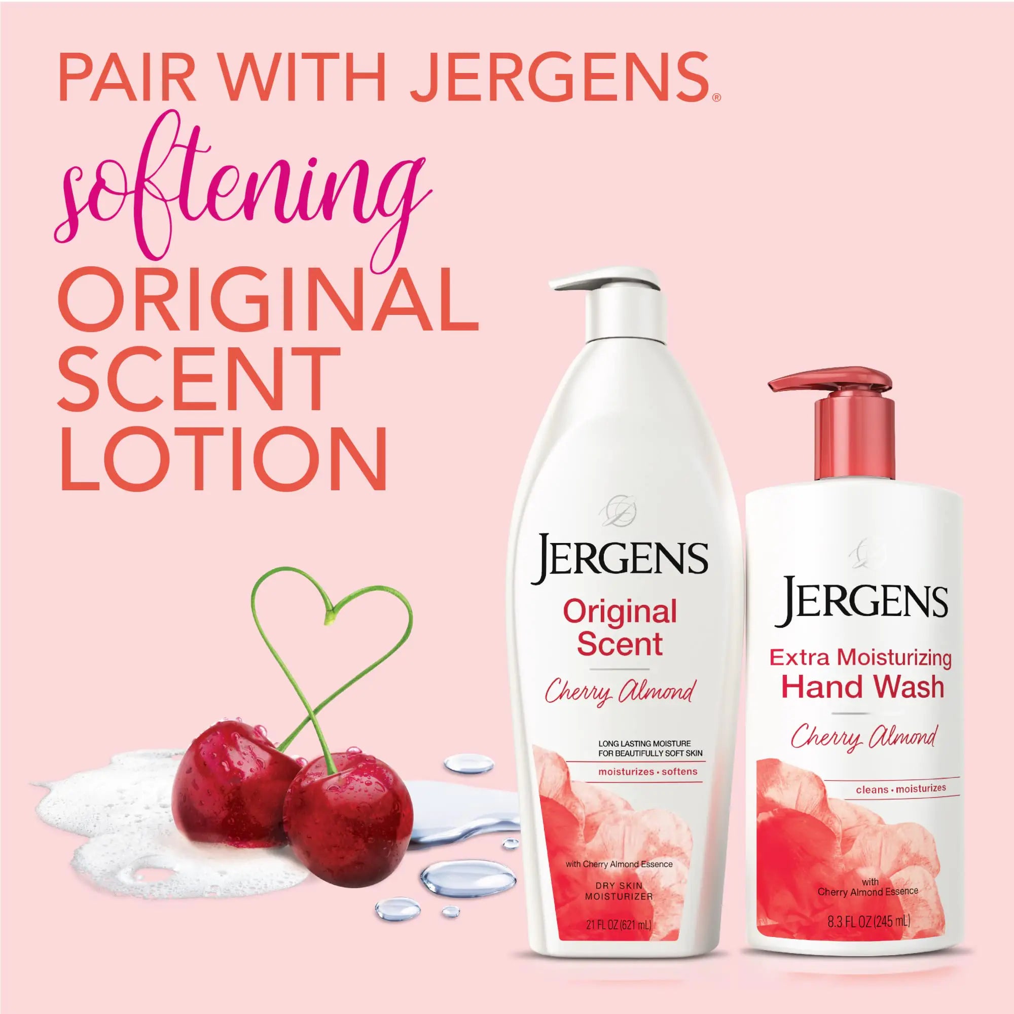 Jabón líquido para manos Jergens Extra Moisturizing, dispensador de jabón líquido para manos con aroma a cereza y almendras de Jergens, lavado de manos para manos secas, 8.3 onzas (paquete de 3) 8.3 fl oz (paquete de 3)