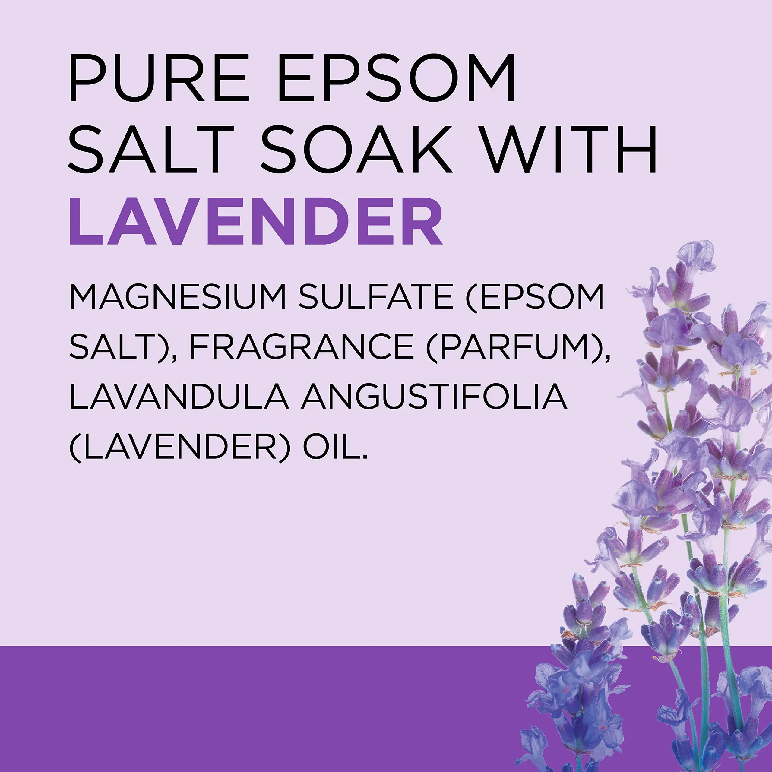 Dr Teal's Pure Epsom Salt, Soothe & Sleep with Lavender, 3 lb (Pack of 4) (Packaging May Vary)