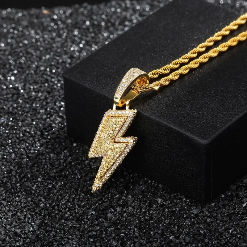 2020 Lightning Zircon Pendant Necklace for Men Vivareflex Online