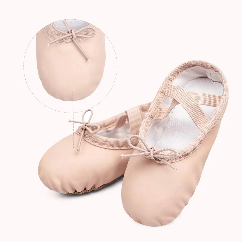 Stelle Ballet Shoes for Girls Toddler Ballet Slippers Soft Leather Boys Dance Shoes for Toddler/Little Kid/Big Kid 9 Toddler Pink