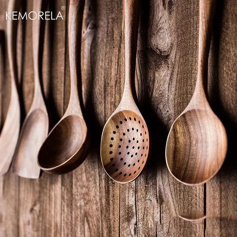 Natural Wood Tableware Spoon Ladle - Vivareflex Online