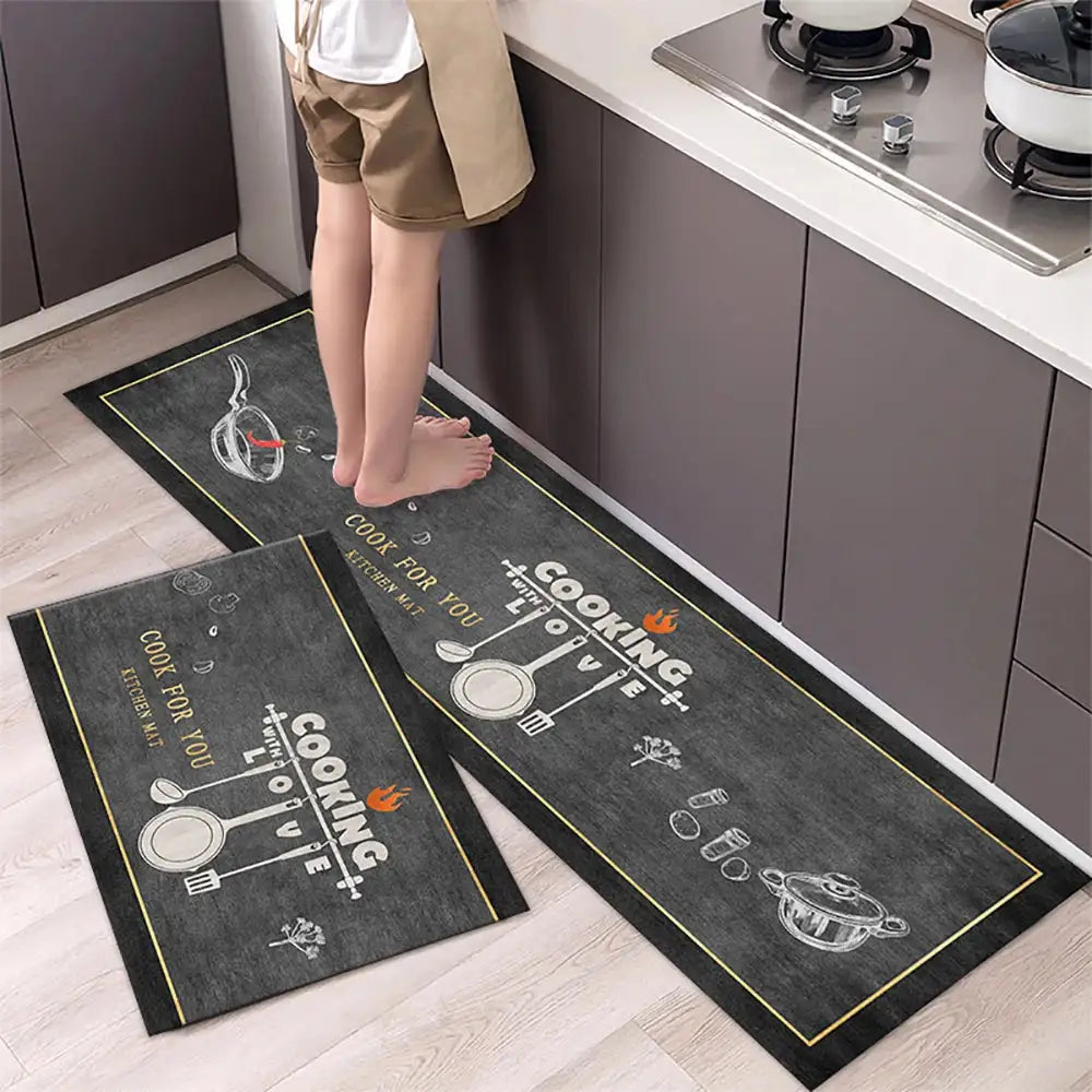 Tapis de cuisine antidérapant moderne