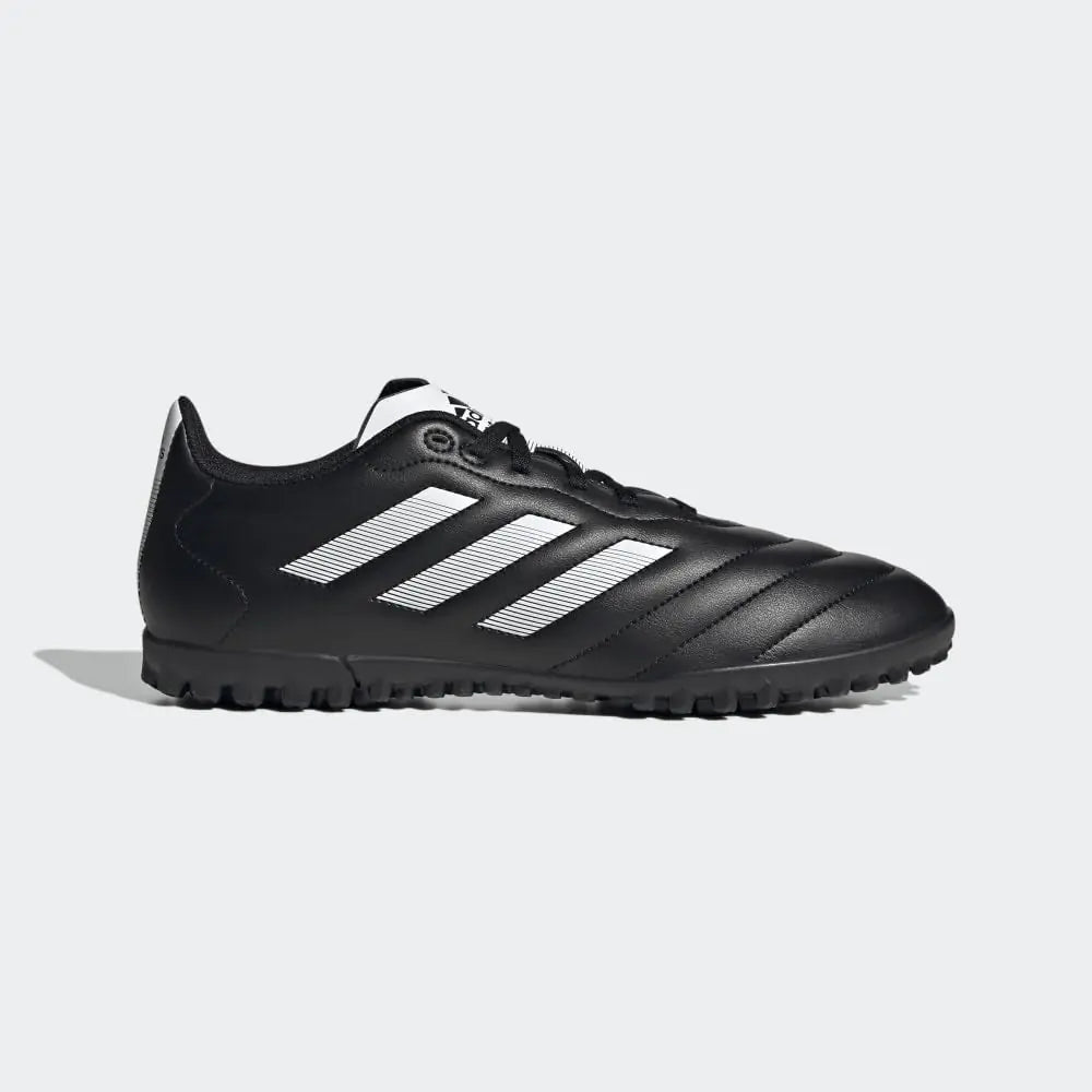 Zapatillas de fútbol unisex para adultos adidas Goletto VIII Turf 13.5, color negro, blanco y rojo 