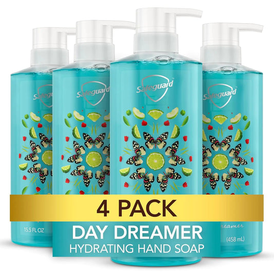 Safeguard Hydrating Liquid Hand Soap, Day Dreamer Scent, 15.5 oz (Pack of 4) – Limited Edition - Vivareflex Online