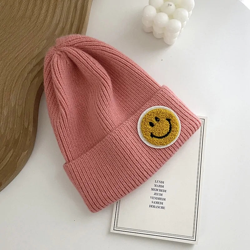 Smiley Face Warm Knitted Hat for Men And Women Vivareflex Online