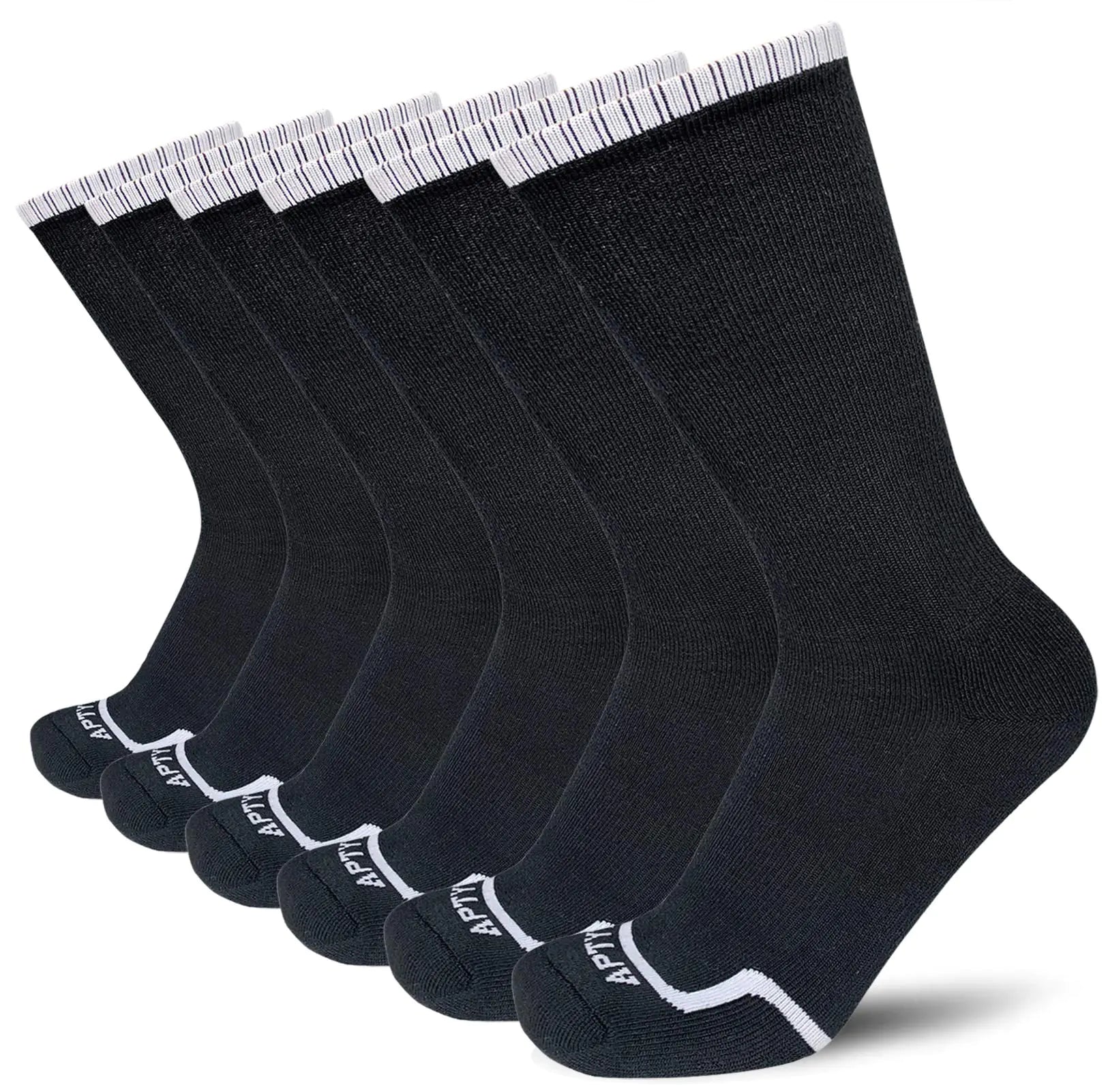 APTYID Men's Moisture Wicking Cushioned Crew Work Boot Socks - Vivareflex Online