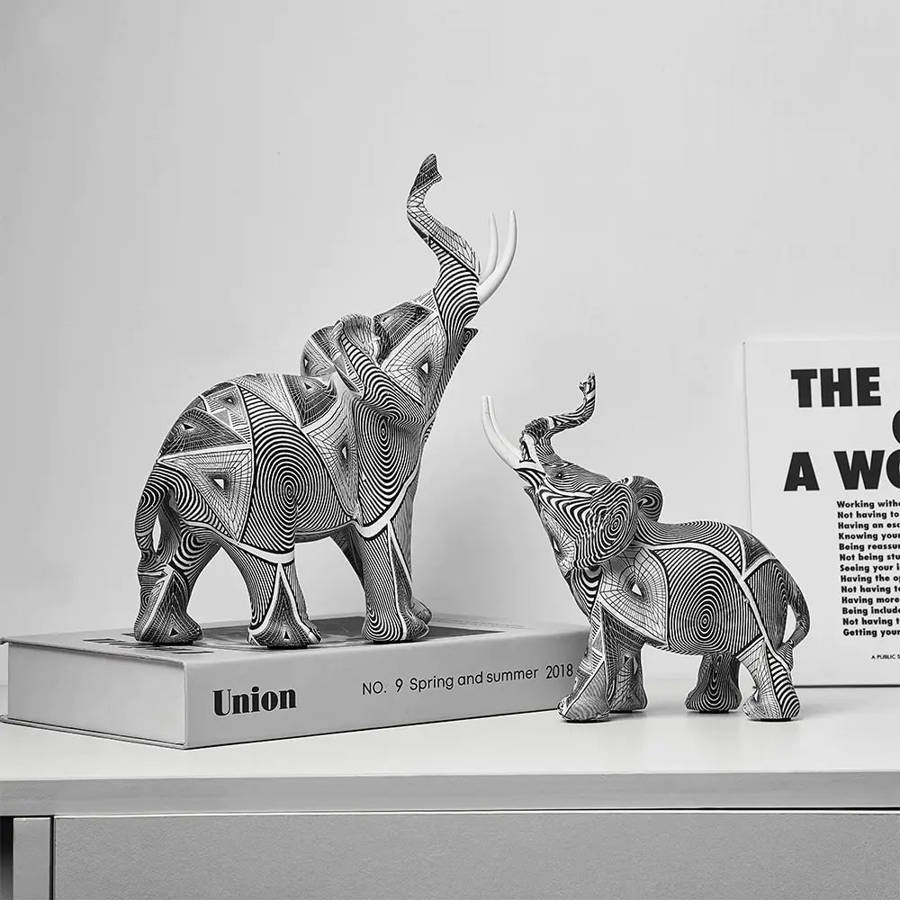 Painting Art Elephant Sculptures & Figurines Modern Decoration - Vivareflex Online