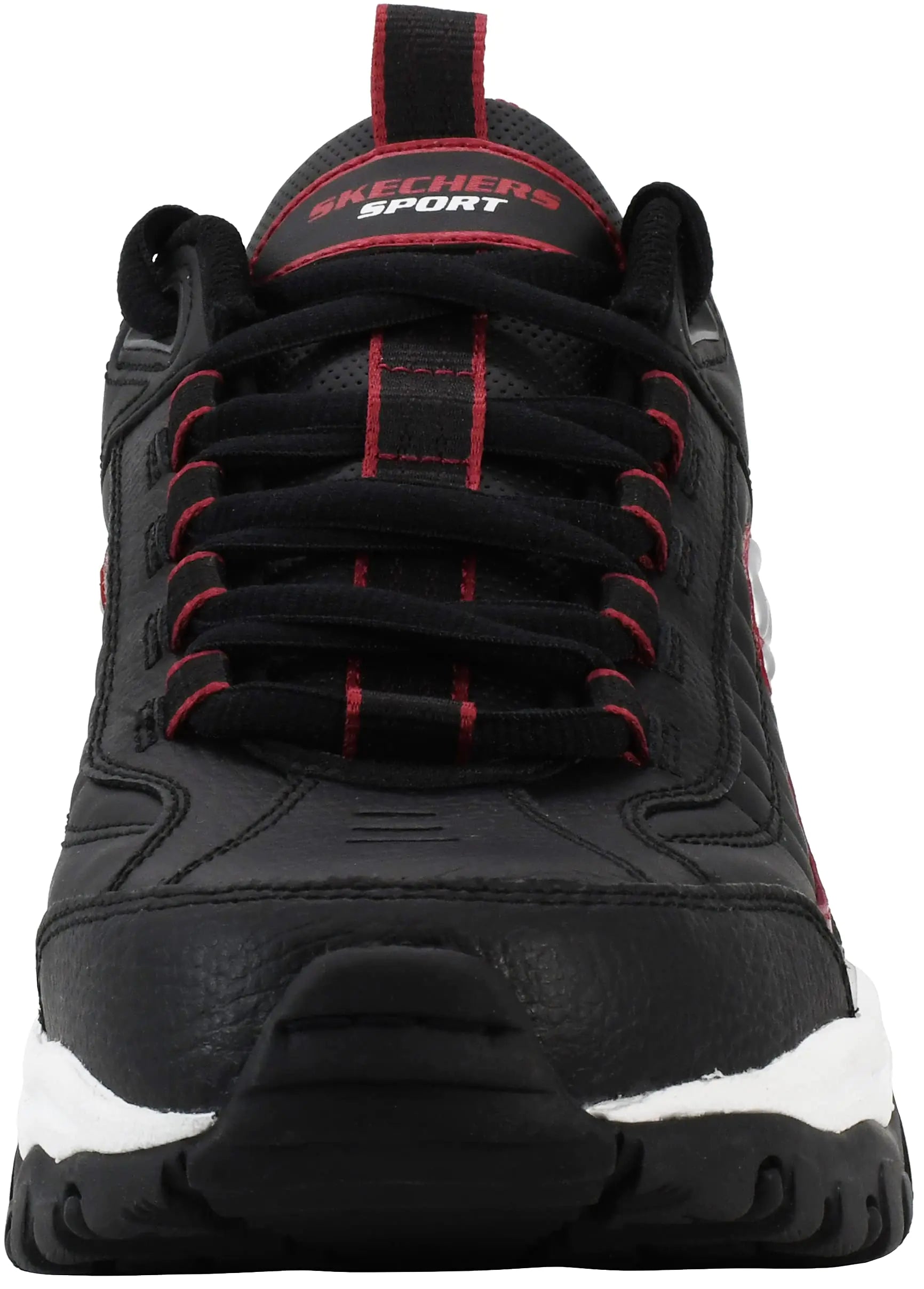 Skechers Men's Energy Afterburn 8 Wide Black/Silver/Red - Vivareflex Online