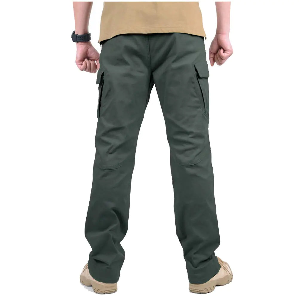 Pantalones tácticos de senderismo CARWORNIC Gear para hombre, de algodón ligero, para exteriores, de combate militar, de carga, 32 W x 30 L, color verde militar