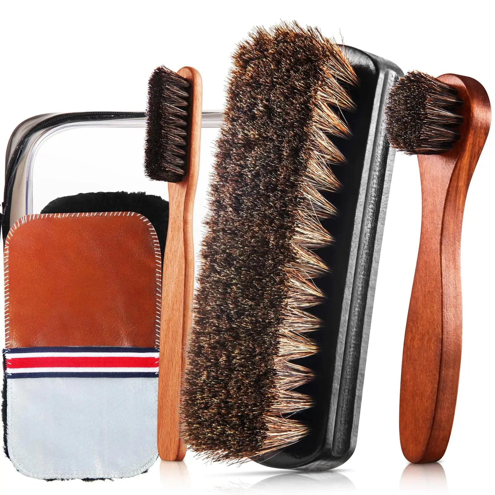 6 Pcs Horsehair Shine Shoes Brush Kit_Vivareflex_Online