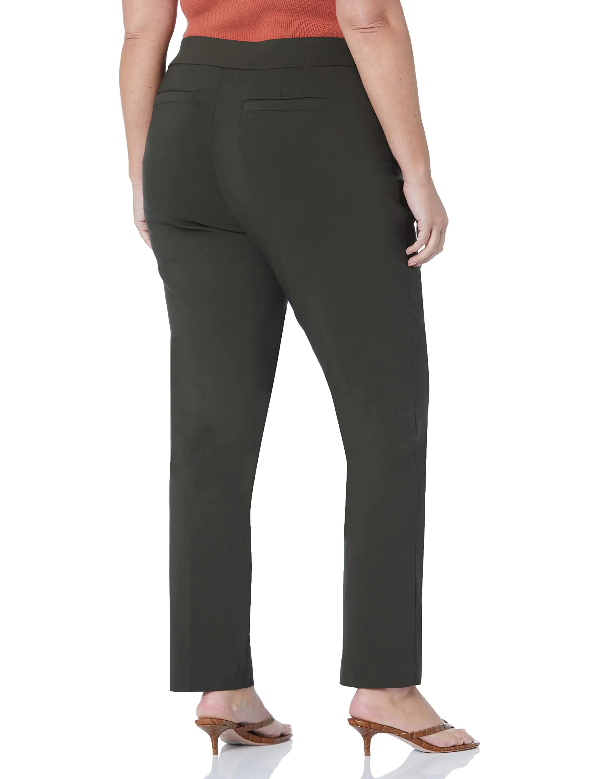 Briggs New York Women's Plus Size Super Stretch Millenium Welt Pocket Pull on Pant 22 Plus Evening Pine - Vivareflex Online