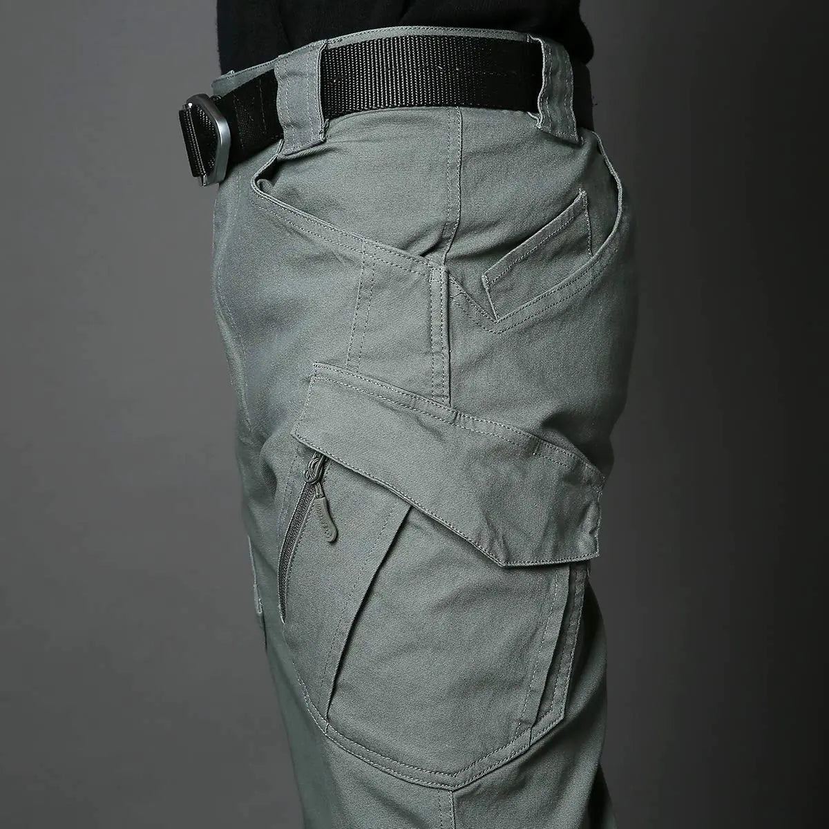 Pantalones tácticos de senderismo CARWORNIC Gear para hombre, de algodón ligero, para exteriores, de combate militar, de carga, 32 W x 30 L, color verde militar