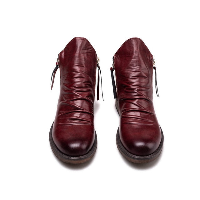 Retro Ankle Non-Slip Leather Boots Men Vivareflex Online