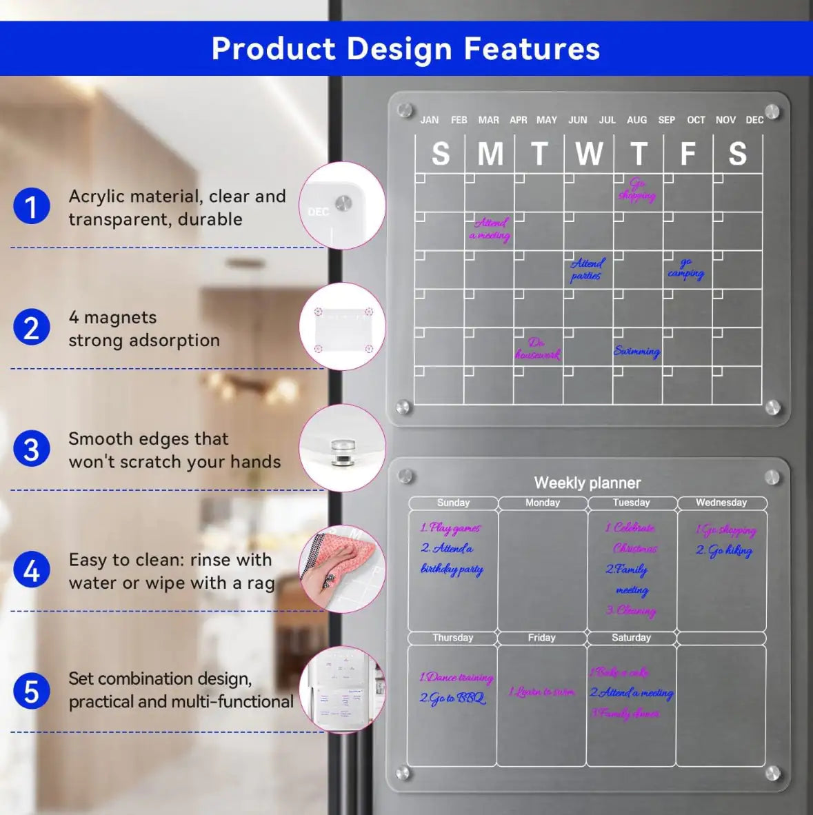 Acrylic Magnetic Calendar - Vivareflex Online