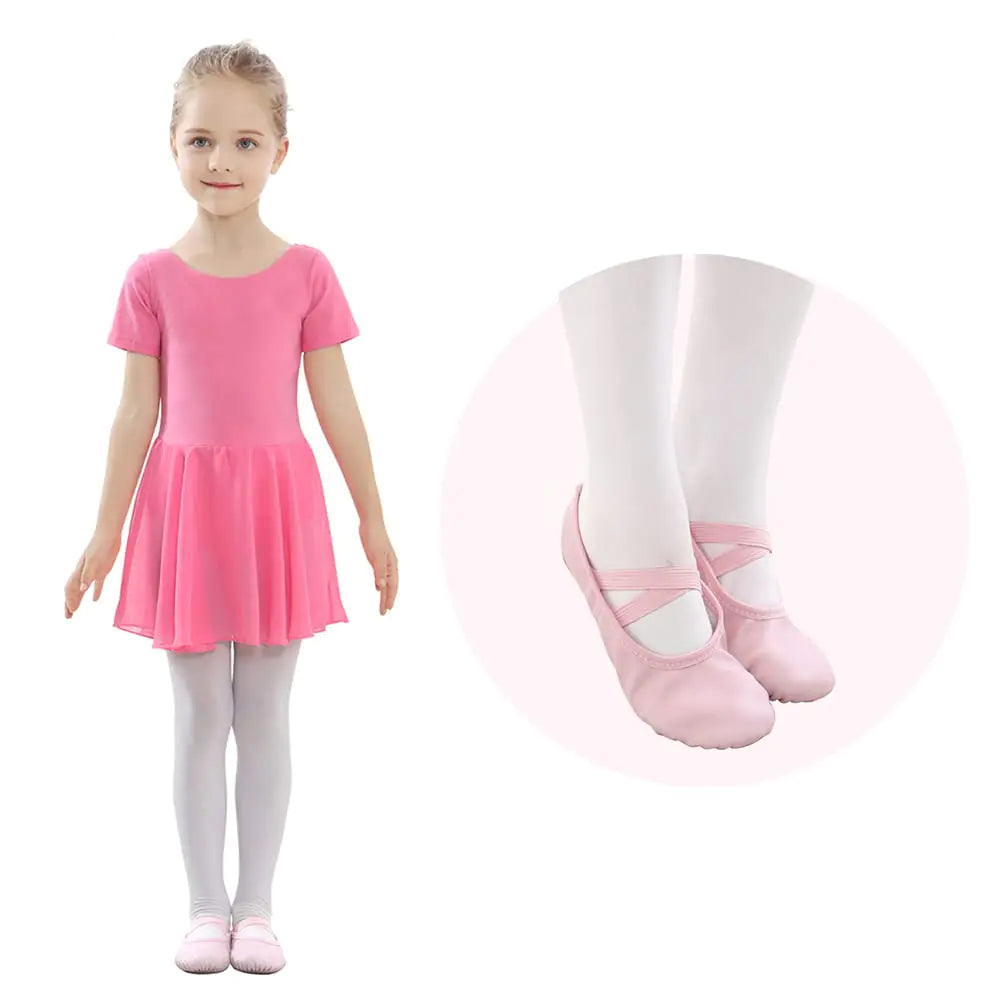 Zapatillas de ballet Stelle para niñas pequeñas, zapatillas de ballet de cuero suave para niños pequeños, niños pequeños y niños grandes, 9, color rosa 