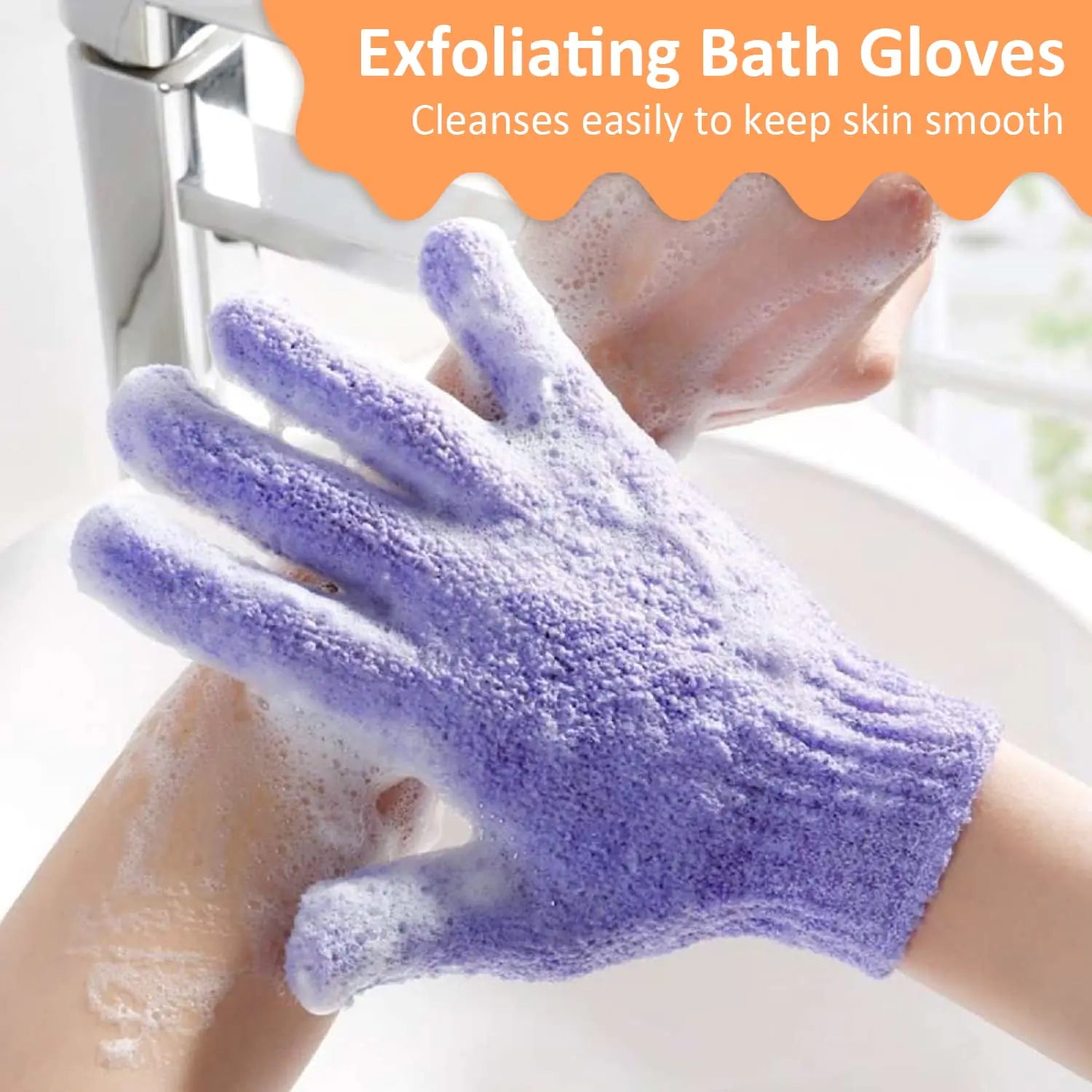 30 Pcs Exfoliating Gloves for Shower, 15 Colors Body Exfoliator Glove with Hanging Loop, Scrub Exfoliate Glove Mitt Bath Face Spa Hand Scrubber