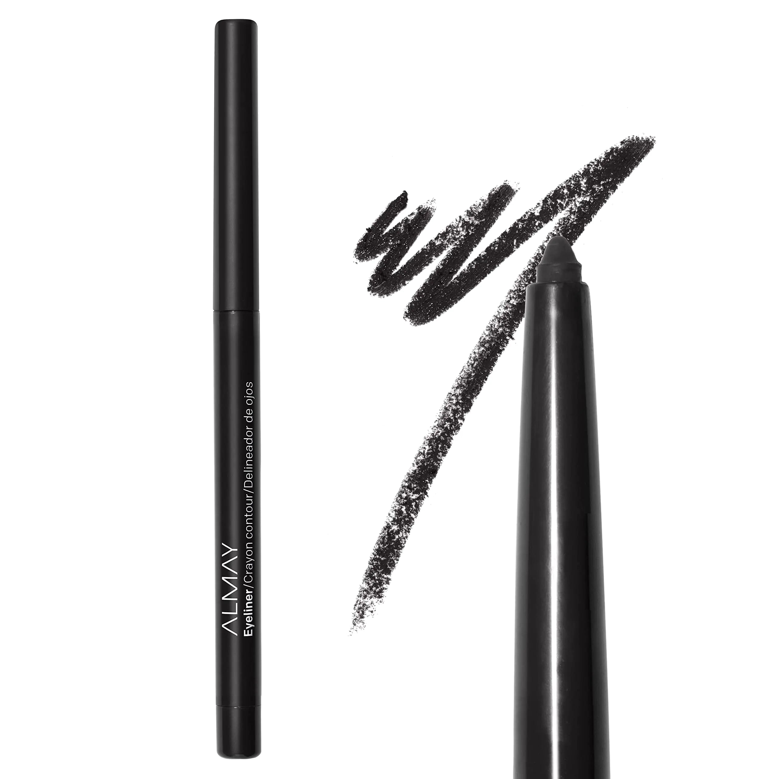 Almay Eyeliner Pencil – Hypoallergenic, Cruelty-Free, Water-Resistant, Built-In Sharpener, 205 Black, 0.01 oz - Vivareflex Online